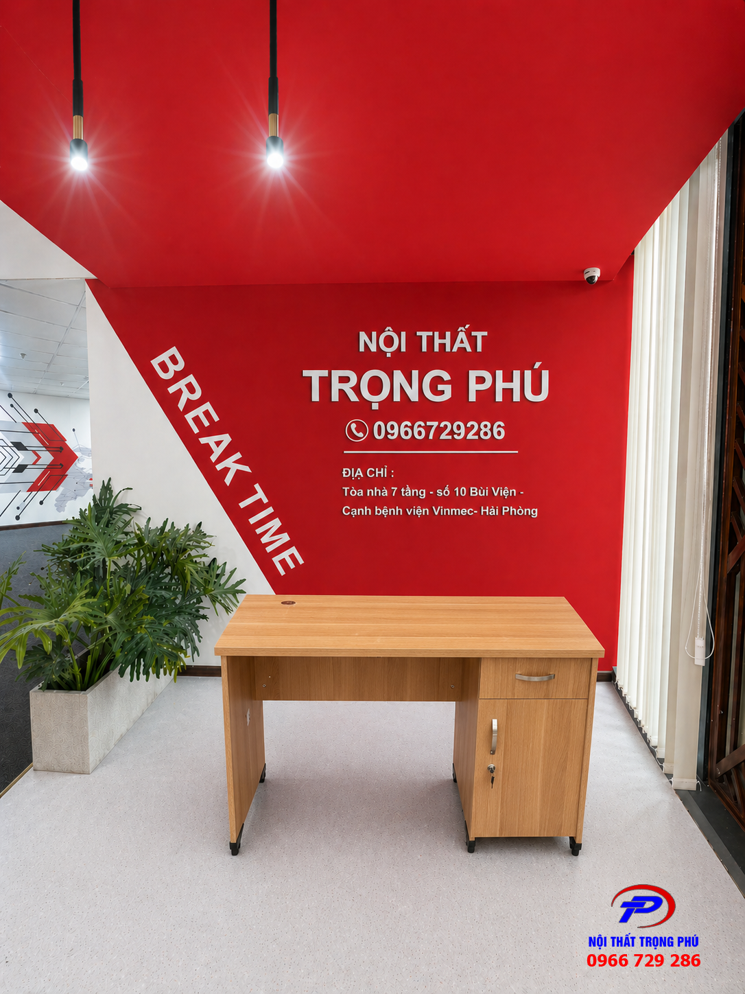 Bàn Làm Việc Nhân Viên Gỗ Melamine TP120SHL3C Có Hộc Liền Khóa