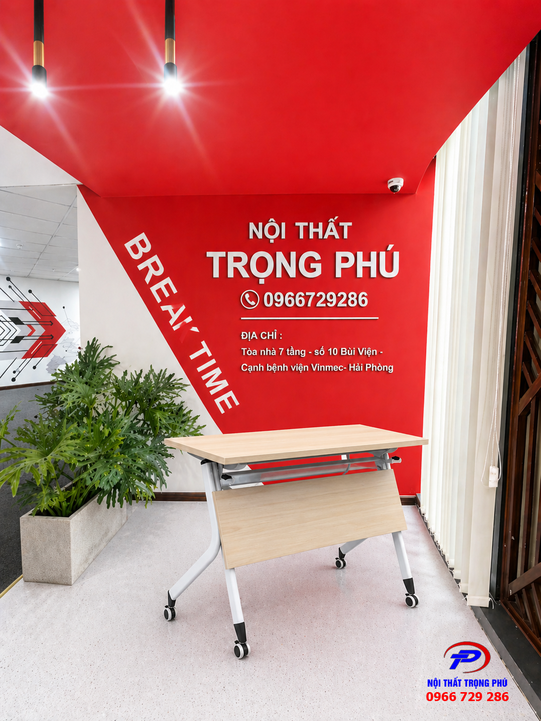 Bàn Huấn Luyện Gấp Gọn BHLFFZ5 Có Bánh Xe Hiện Đại Cho Phòng Đào Tạo