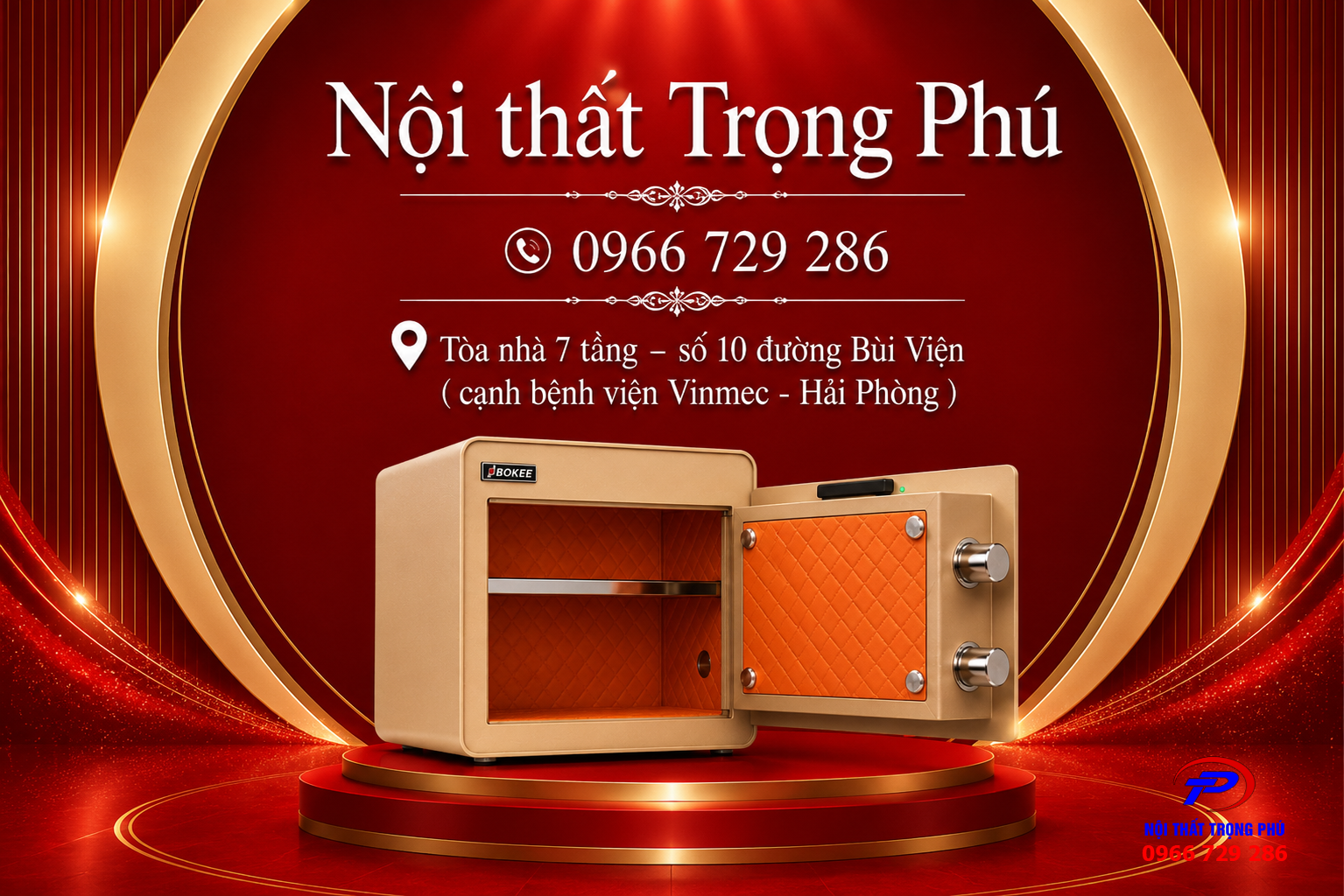 KÉT SẮT THÔNG MINH BOKEE BK-30VT VÀNG GOLD