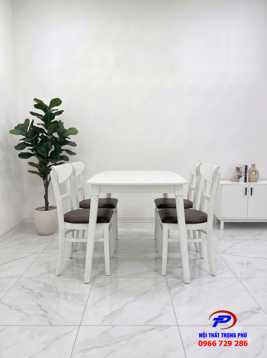 BỘ BÀN ĂN 4 GHẾ PANDA MÀU NÂU – BGTP47