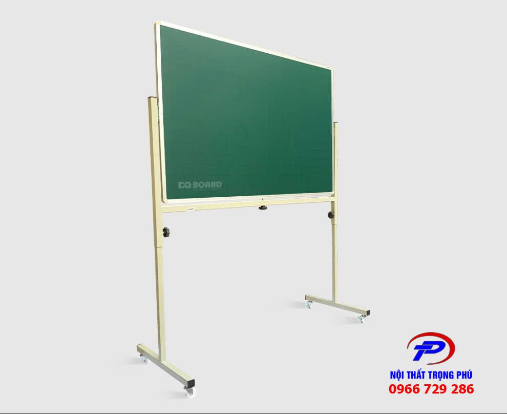 Bảng di động 2 mặt mầm non từ xanh + nỉ nhám - KT 700x1100 kẻ mờ