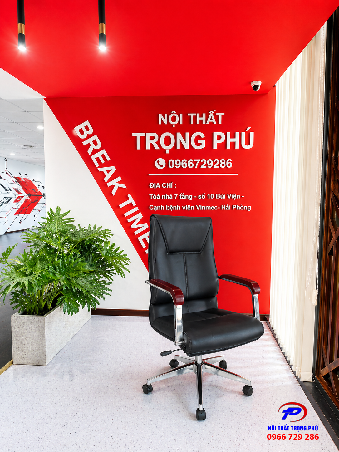 Ghế Giám Đốc Da Cao Cấp GD915 Chân Nhôm Tay Gỗ Sang Trọng