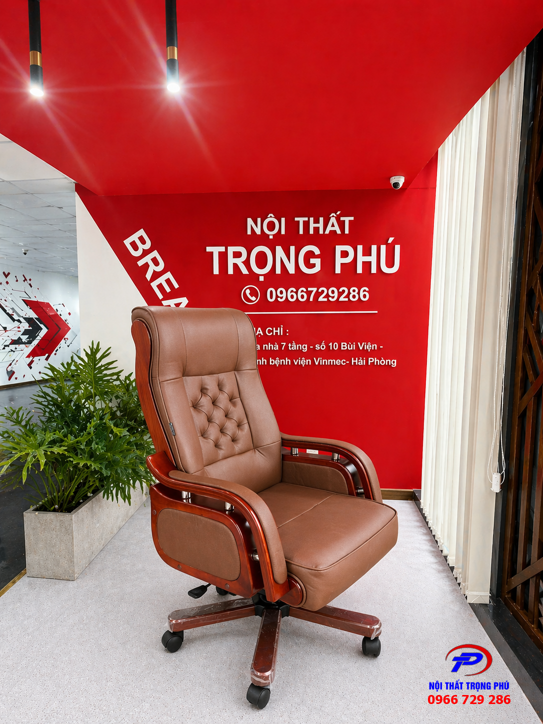 Ghế Giám Đốc The One GD09 Da Cao Cấp Chân Gỗ Sang Trọng