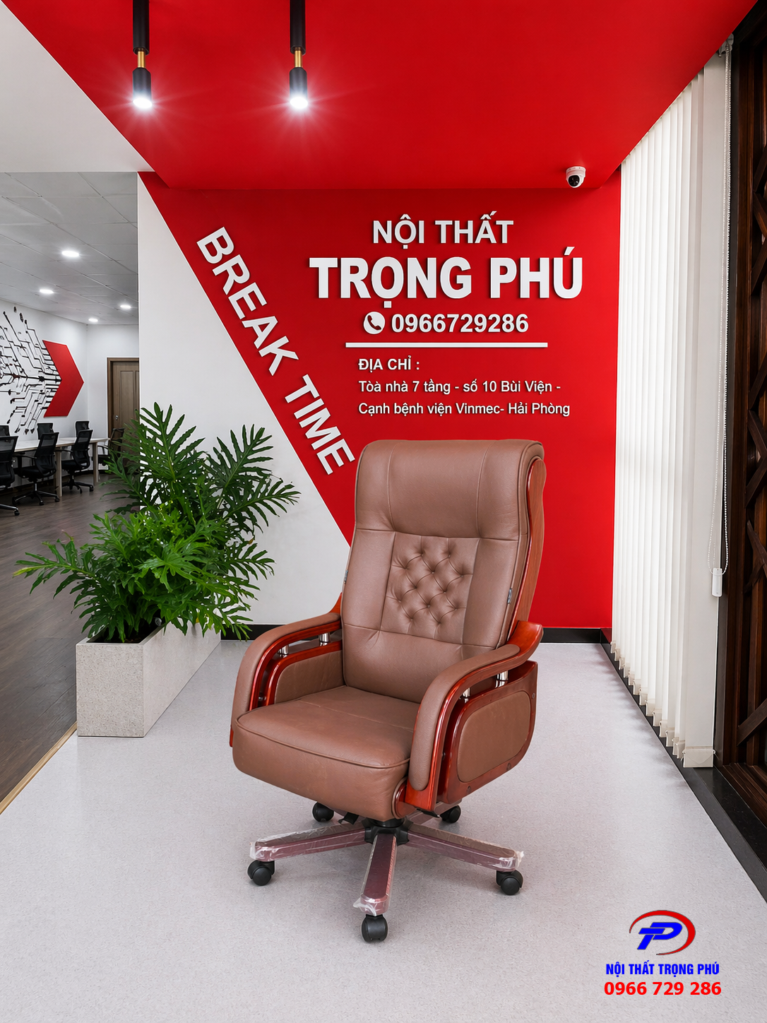 Ghế Giám Đốc The One GD09 Da Cao Cấp Chân Gỗ Sang Trọng