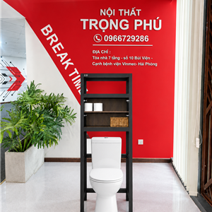 KỆ TOILET CÓ HỘC CHIA ĐỢT ĐỂ ĐỒ KBC-01B MAX
