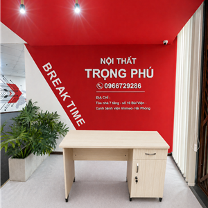 Bàn Làm Việc Nhân Viên Gỗ Melamine TP120SHL3C Có Hộc Liền Khóa