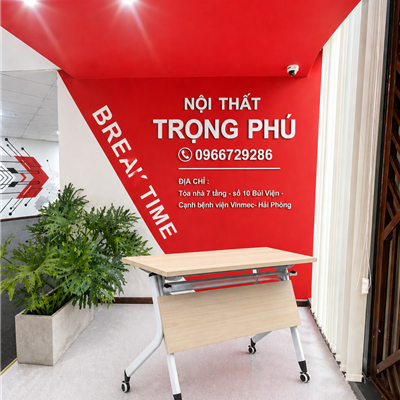 Bàn Huấn Luyện Gấp Gọn BHLFFZ5 Có Bánh Xe Hiện Đại Cho Phòng Đào Tạo