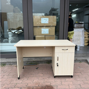 Bàn làm việc nhân viên 1m2 có hộc liền, 1 ngăn kéo 1 cánh mở – TP120SHL3C