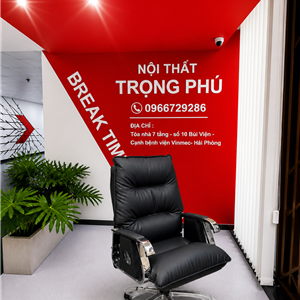 Ghế Lãnh Đạo 1605 Da PU Cao Cấp Chân Xoay Mạ Điện Đen/Nâu