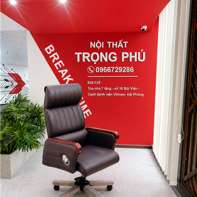 Ghế Lãnh Đạo A-2320 Da PU Cao Cấp Chân Xoay Gỗ Sang Trọng