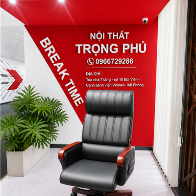 Ghế Lãnh Đạo A-2320 Da PU Cao Cấp Chân Xoay Gỗ Sang Trọng