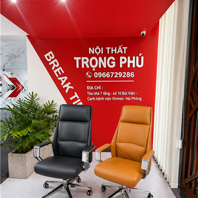 Ghế Lãnh Đạo 1503 Cao Cấp – Da PU Êm Ái, Chân Xoay Mạ Điện Sang Trọng