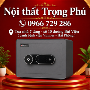 KÉT SẮT THÔNG MINH BOKEE BK-30VT XÁM XANH – KÉT VÂN TAY CAO CẤP, AN TOÀN VÀ HIỆN ĐẠI