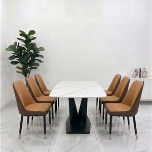 BỘ BÀN ĂN 6 GHẾ CHÂN CHỮ X – BGTP75