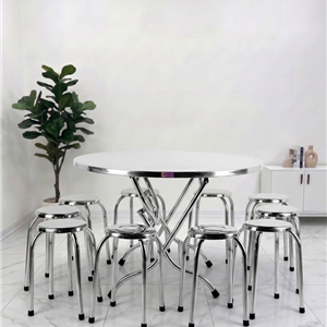 BÀN ĂN TRÒN INOX CHÂN GẤP – BGTP74