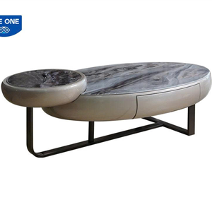Bàn Sofa Nhập Khẩu Cao Cấp THE ONE BSF611 Mặt Đá 2 Tầng Có Ngăn Kéo