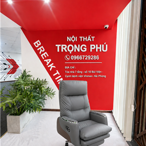 Ghế Lãnh Đạo HLY Tay Da Da PU Cao Cấp Có Gác Chân Thư Giãn