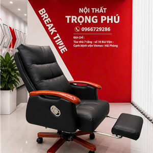 Ghế Xoay Da Lãnh Đạo GDTP18 Cao Cấp Có Gác Chân GDTP18