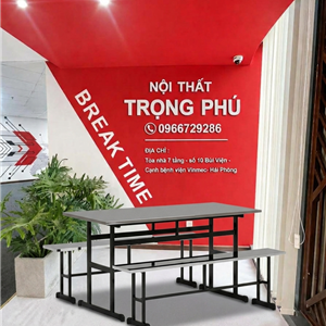 BÀN ĂN CÔNG NGHIỆP KHUNG THÉP BA05