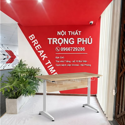 BÀN HỌC SINH GỖ CAO SU PHỦ POLY BHS119G