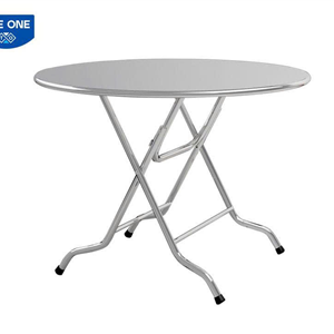 Bàn Ăn Inox Mặt Tròn Công Trình BT1150BR / BT120BR Chân Gấp Tiện Lợi